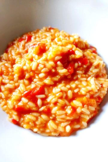 Oriz me kungull dhe spec. Receta gatimi. Dieta mesdhetare.