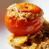 Domate e mbushur. Receta gatimi. Dieta mesdhetare.