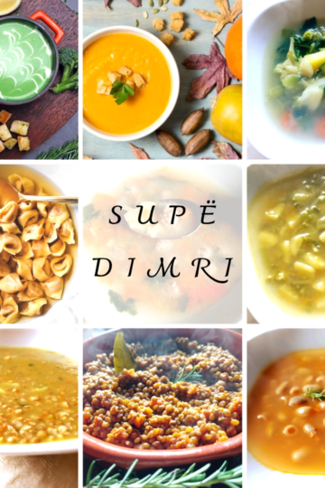 Supe dimri. Receta gatimi. Dieta mesdhetare.